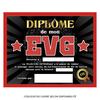 [Q9594] — Рамка «Diplôme de mon EVG» черно-красная — 25x20x1. 5 см