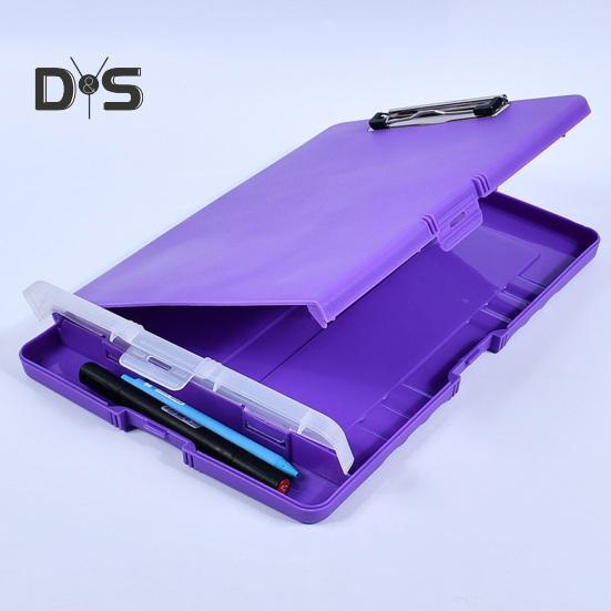 Органайзер для папок с прочным замком, нескользящими зажимами, отверстиями для подвешивания, планшетом-пеналом 3 в 1, коробкой для хранения файлов