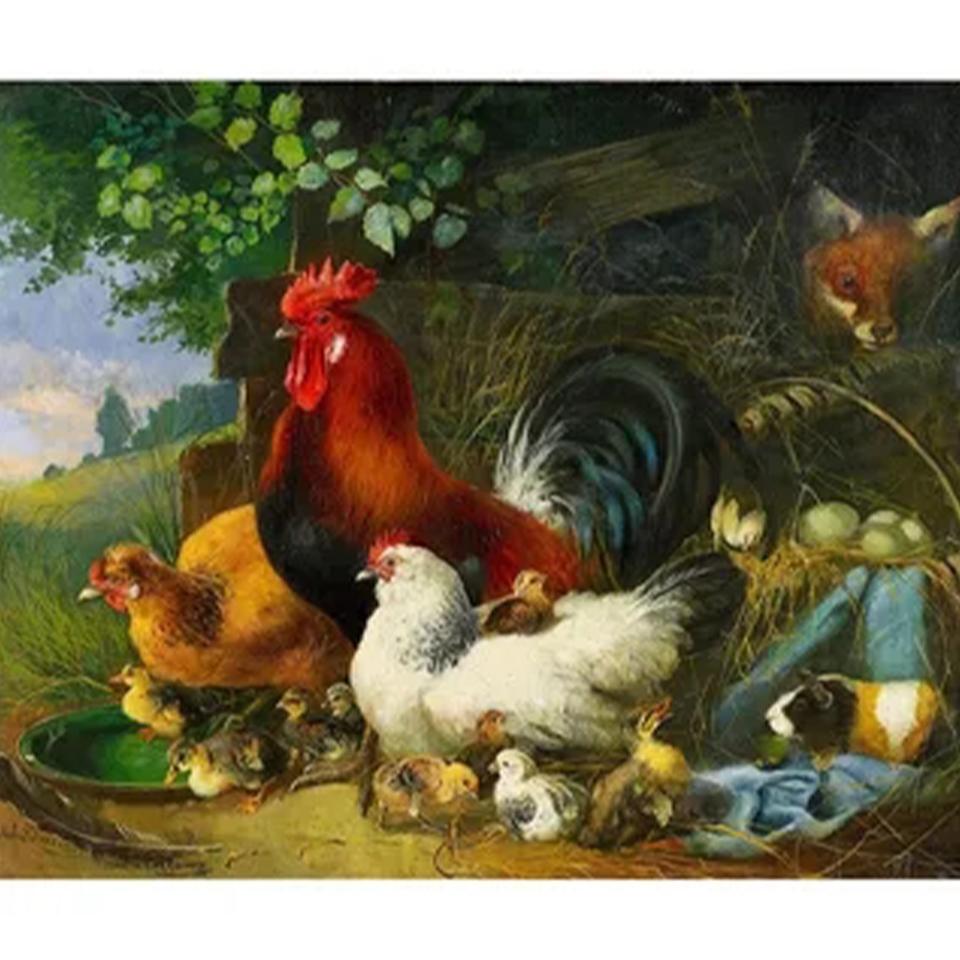 Алмазная картина курица полный круг квадрат 5DDIY алмазная вышивка животное крест вышивка набор мозаичное искусство украшение дома