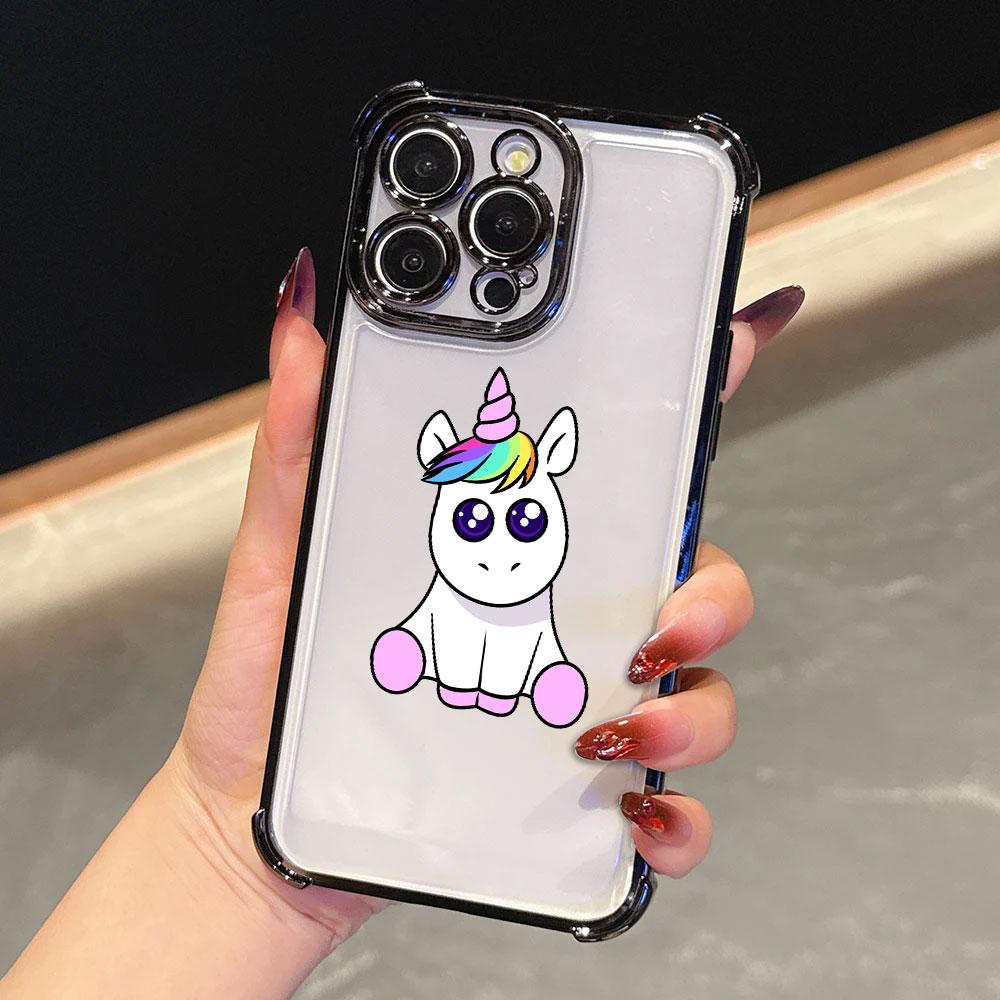 Unicorn Rainbow Case For Samsung Galaxy A57 A37 A07 A17 A56 5G A55 A54 A52 A53 A36 A34 A35 A73 A26 A25 A16 A06 Clear Phone Cover