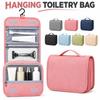 Foldable Travel Cosmetic Bag 2-Fold Makeup Organizer Portable Hanging Toiletry Bag  Travel Storage