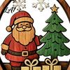 Christmas Mantel Decorations 3Pcs Santa Claus Wooden Oval Ornaments And Tree Table Boxwood Ornaments Centerpiece Solid Wood Desktop Ornament