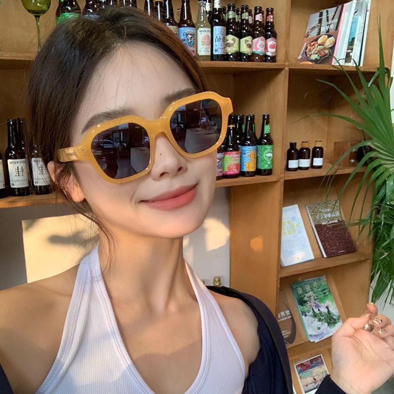 Hexagon Frame Fashion Sunglasses With Ac Lenses For Trendy Outdoor Events And Daily Use