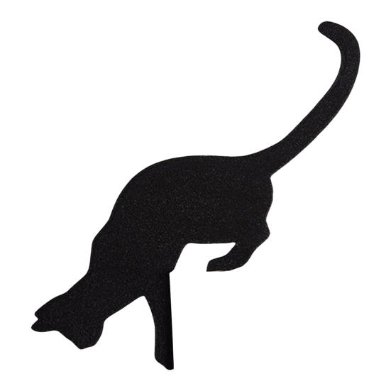 Металлическая накладка на дверь в виде кота, двусторонняя, декоративная на Хэллоуин, Рождество, настенная вывеска в виде котенка