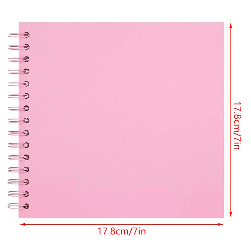 Hard Cover Blank Page Diy Scrapbook Photo Album With Thick Pages 7-Inch Scrapbook For Wedding Anniversaries, Family Memories