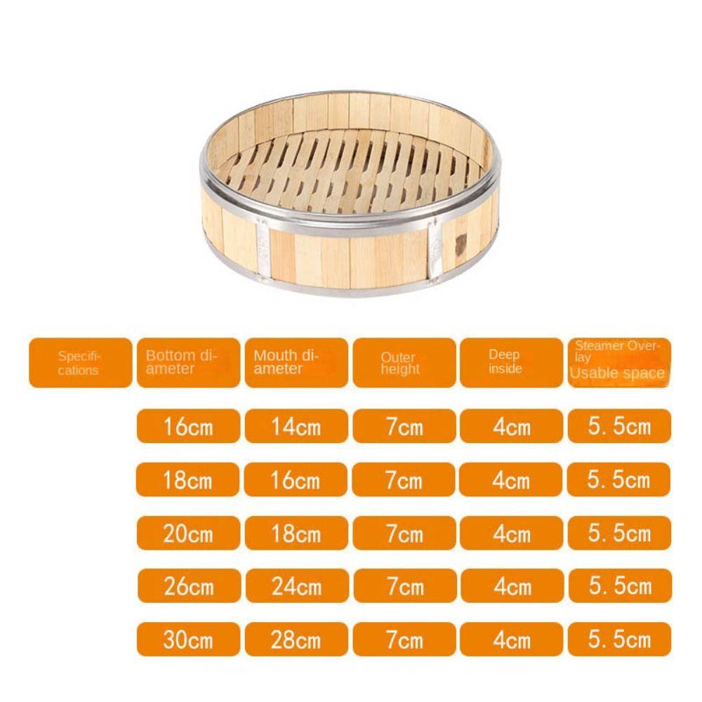Плетение бамбуковой корзины Нержавеющая сталь Инструменты для китайской кухни Новый бамбуковый пароварка