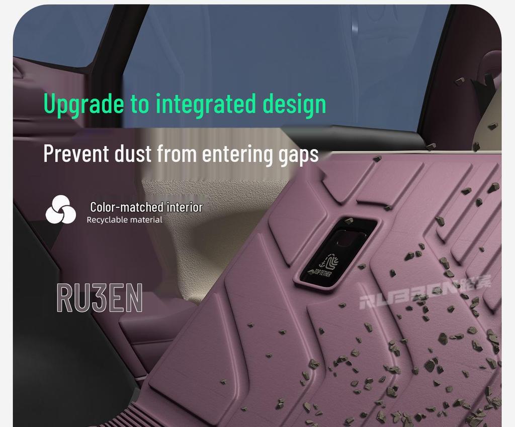 Xiaomi YU7 TPE Anti-Slip Trunk Mat, Iris Purple – Durable, Wear-Resistant Interior Accessory.