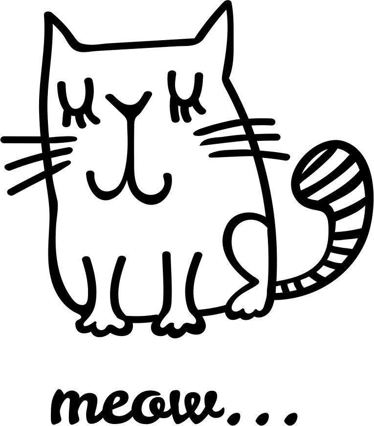 Printtoo Meow Text With Cat Design Diary Card Square Wooden Rubber Stamp Block-2 x 2