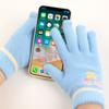 Корейские детские шерстяные перчатки с пятью пальцами унисекс для детей школьного возраста, непродуваемые вязаные зимние варежки
