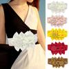 Casual Stretch Waistband Flower Decoration Decoration Belt Exquisite Waist Belts  Women