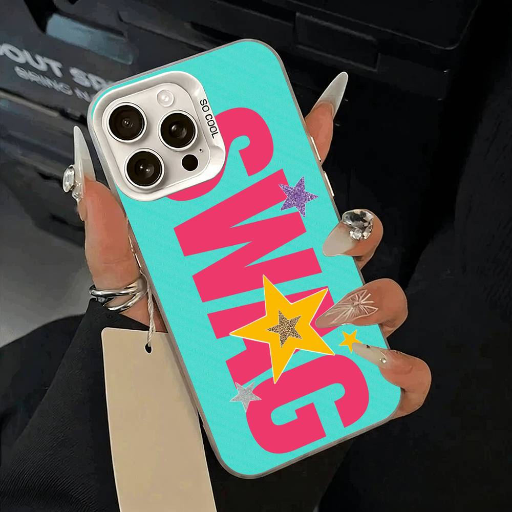 Clmj -- Леопардовый принт - SWAG Чехол для телефона Для iPhone 17,16,15,14,13,12,11 Plus,Pro Max,XS,белый серебристый чехол для телефона