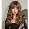 Curly Bob Wig with Bangs Short Wavy Wigs for Women Bob Style Synthetic Heat Resistant Bob Wigs