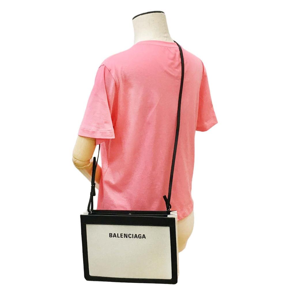 Темно-синяя сумка-кошелек 339937 2HH3N 9260, черная, через плечо [Balenciaga], женская, цвет не совсем белый [Товар]