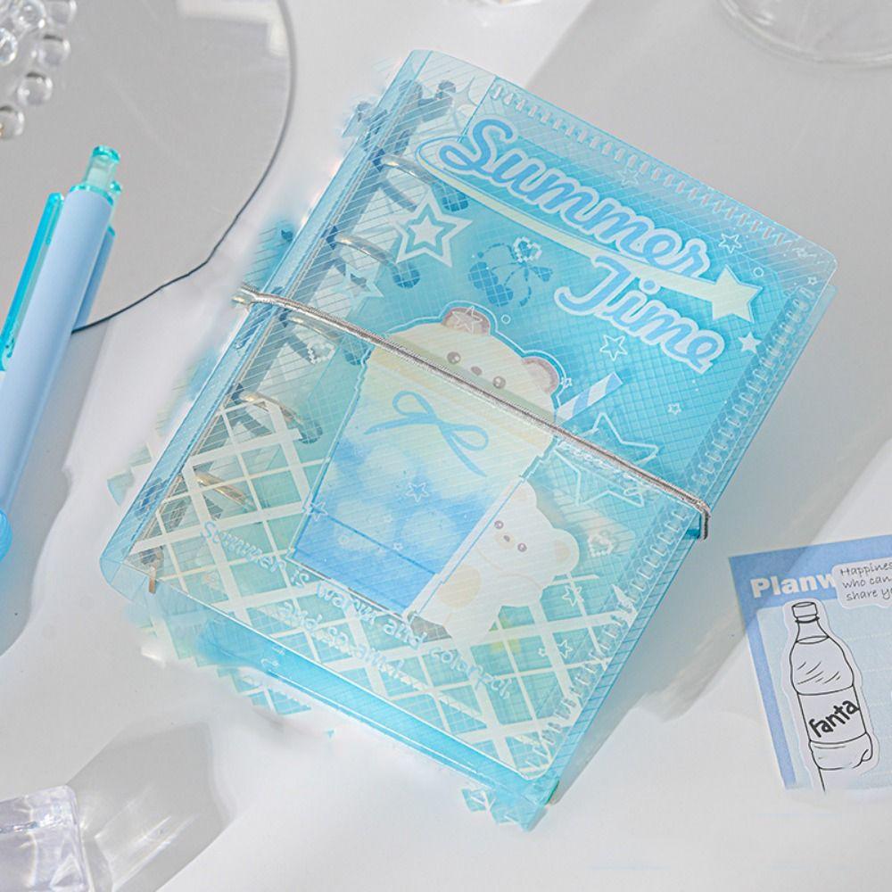 Exquisite Binder Ring Notebook Frosty Series Diary Book Creative PVC Notebook Journal Writing