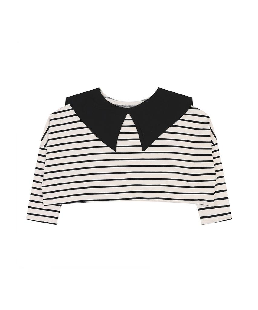 VANAKE Big Collar Striped T-Shirt_Vb2Ytsq321Z