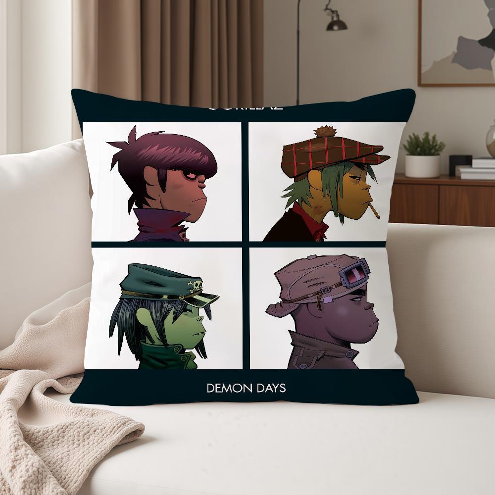 Подушка-чехол G-Gorillaz Plastic Beach Подходит для спален, гостиных, автомобилей, домашнего декора