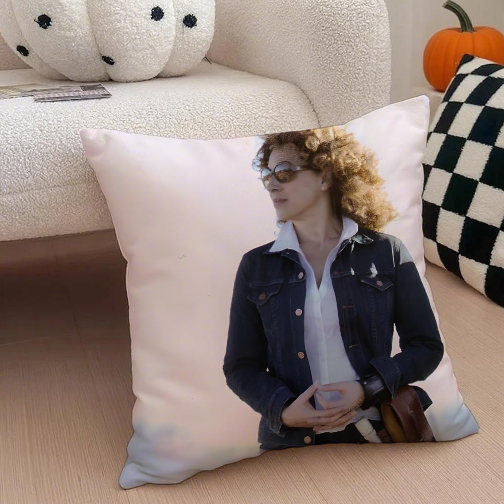 River Song Pillow Doctor Who Cushion Cushion Cover Throw Pillow Cover Hidden Button Durable Polyester Chair Cushion