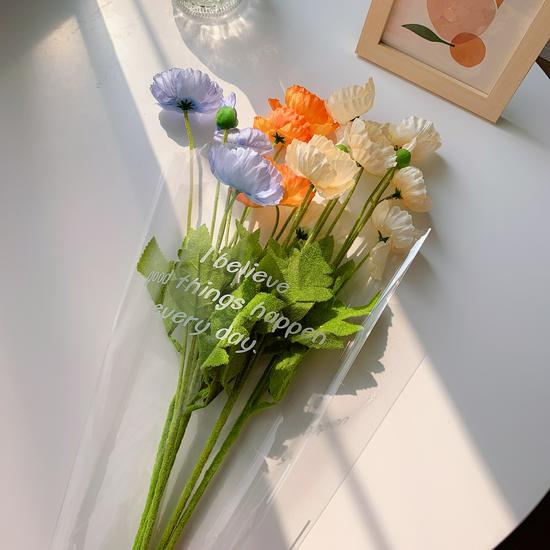 Корейский букет из искусковых маков - Декор комнаты и реквизит для фото