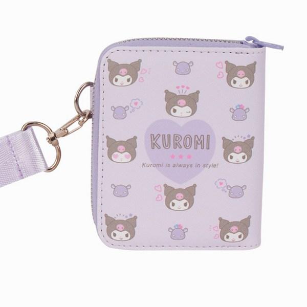 Sanrio Kuromi Прекрасный милый кошелек с ремешком
