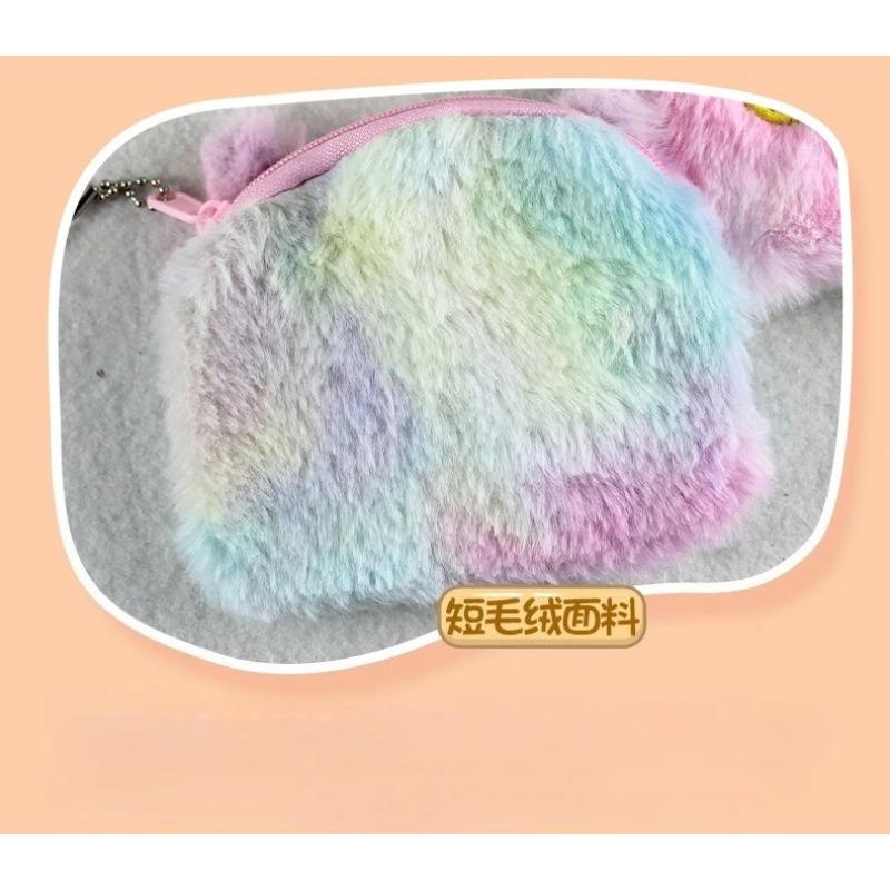 Новый милый мультяшный кошелек для монет с животными - Мягкий плюшевый кошелек для наушников, монет, помады и кабелей