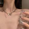 Jewelry Y2K Jellyfish Stud Earrings Women Crystal Necklace Transparent Pendant Korean Style Choker