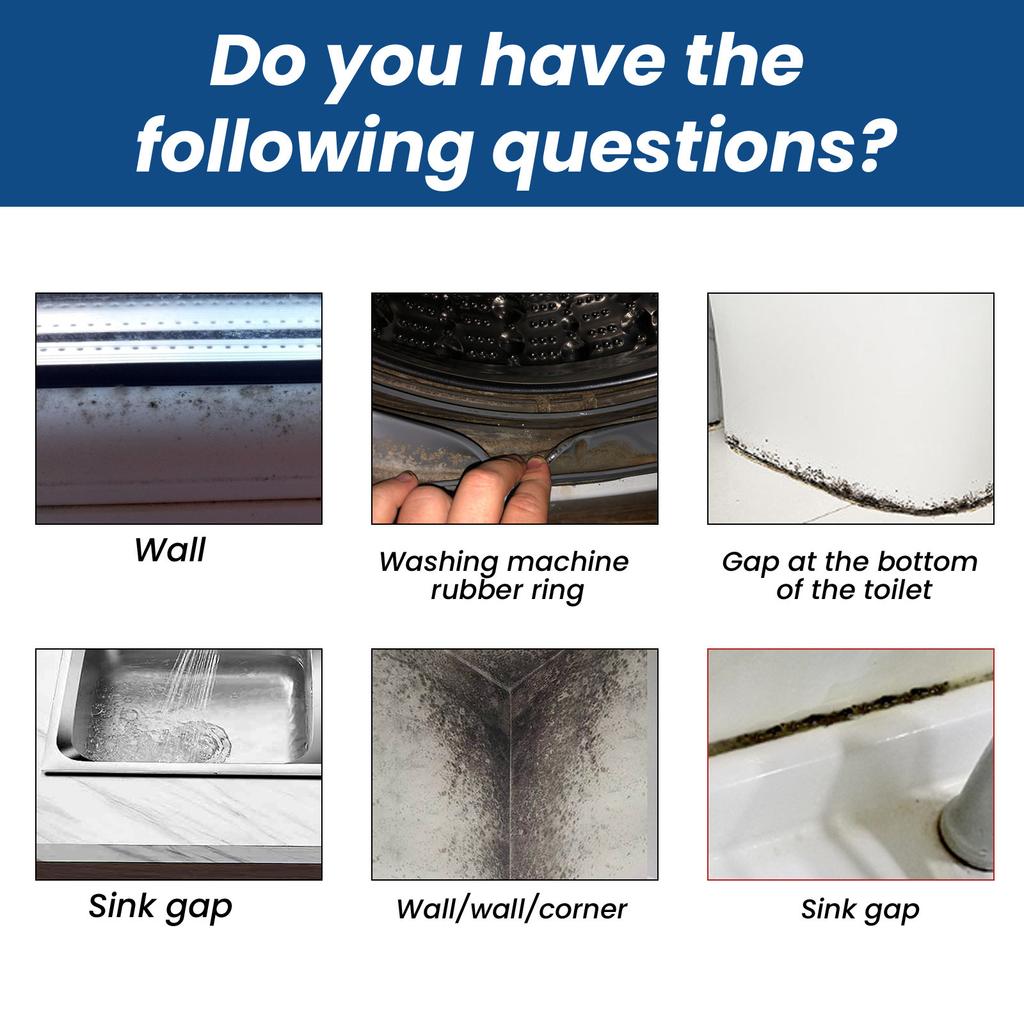 Mold Removal Gel, Household Mold Removal Gel, Kitchen Refrigerator Washing Machine Rubber Ring Mold Removal Mold Cleaner 100ml