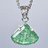 Natural Green Emerald 38.45 Ct CERTIFIED 925 Sterling Silver Fancy Cut Pendant MY.PD-166-NS