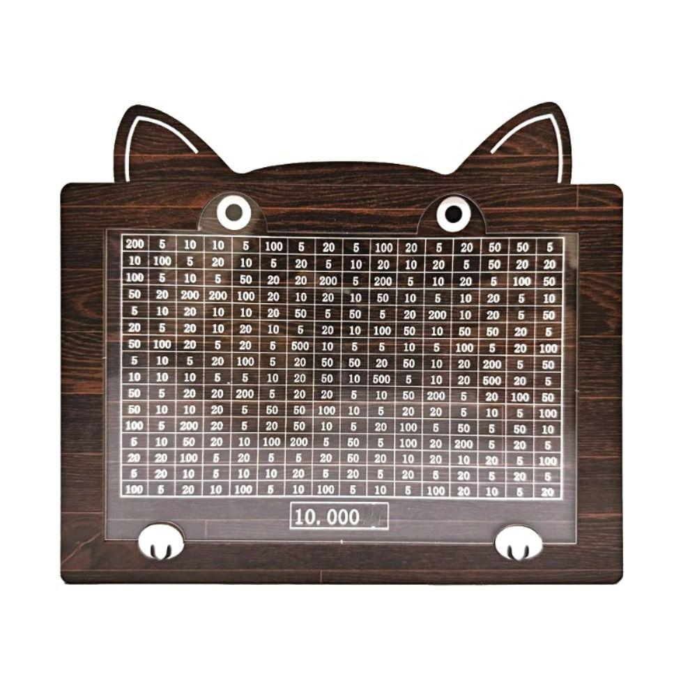 Cartoon Cat Money Saving Box Wooden Money Storage Bank Coin Storage Box for Adults and children