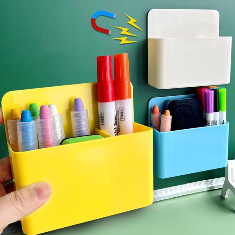 Magnetic Dry Erases Marker Holders Magnetic Storage Box Pen Holders For Refrigerator Whiteboard Accessories