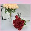 Искусственный букет роз из шелковой ткани для украшения вечеринок и домашнего стайлинга