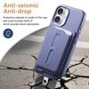 iPhone 17 Magnetic Card Holder Case with Anti-Lost Strap & Drop-Proof Cover, Compatible with 15 Pro & 16 Pro Models