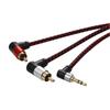 3,5 мм RCA штекерные разъемы Стереокабель Y-образный штекер на 2 RCA штекерных адаптера 3,5 Музыкальный разъем для наушников
