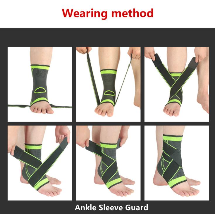 Hot Selling Elastic Sprain Plantar Fasciitis Sports Foot Socks Ankle Brace Compression Support Guard Sleeve for Fitness Safety