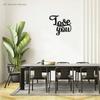 Wall Stickers Bathroom Love You Decorative Metal Art Wall Sign, Stylish Accent, and Interior Decoration for Your Space