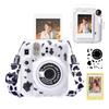 HIYQIN Instax Mini 12 FUJIFLM Instax Mini Dedicated Camera Case Set of 4 Instax 12 Clear Case with Shoulder Magnetic Photo Frame Sticker for Instax 12