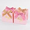 24Pcs Pink Thank You Candy Bags Wedding Favors Chocolates Gift Packaging Paper Box Birthday Party Baby Shower Decor Supplies
