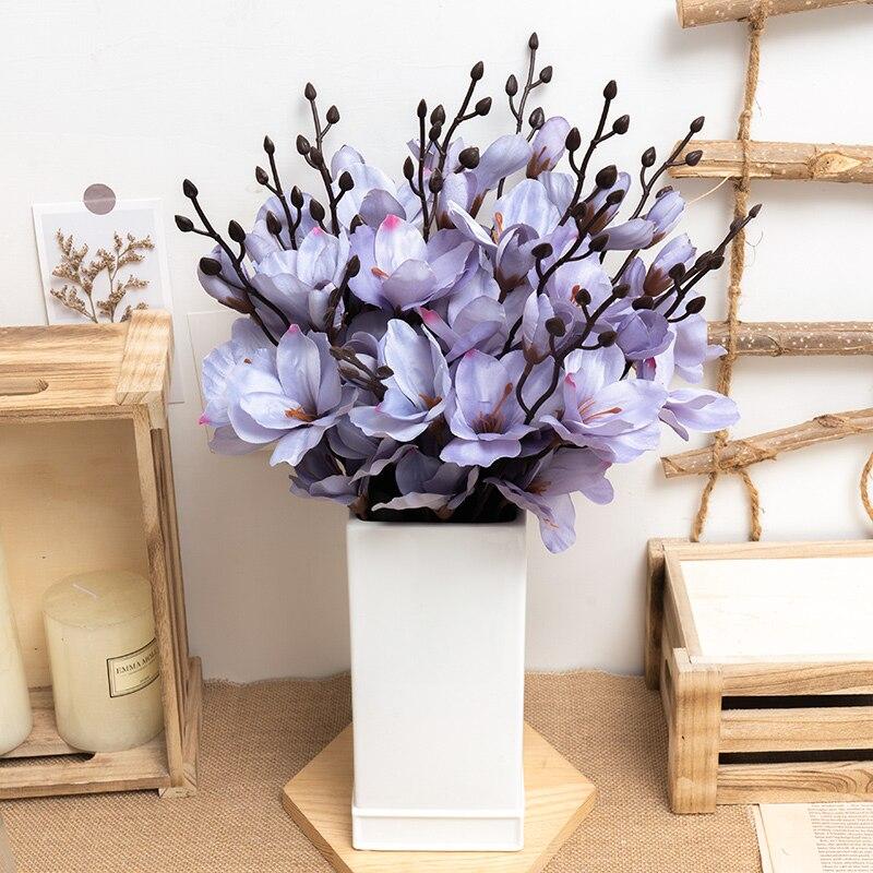5 Forks Simulation Bouquet Magnolia Artificial Magnolia Home Decoration Flower Photography Props Flower Wedding Decor