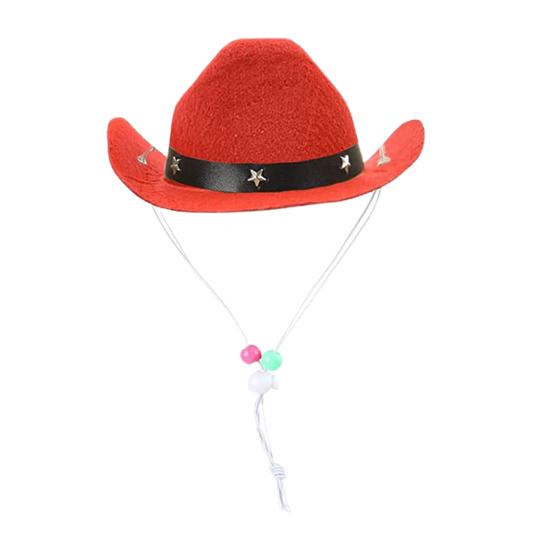 Western Cowboy Style Pet Headgear Star Decorated Eye-Catching Dog Cat Costume Accessory for Photos