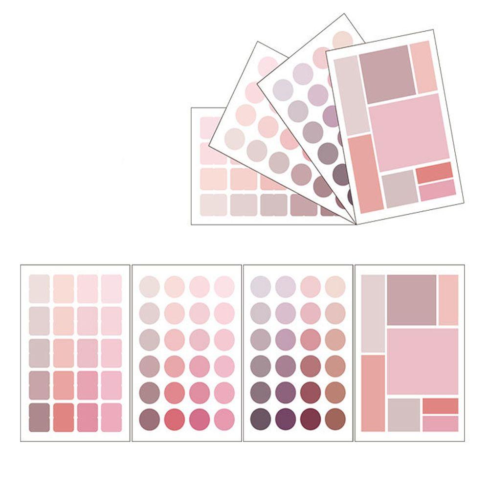 Stationery Solid Color Albums Decor Adhesive Sticker Basic Label Scrapbooking Paper Sticker