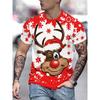 Christmas 3D Santa Claus Print T Shirt for Men Casual Short Sleeve Tee Shirts Fashion O-Neck Top New Year Gift Oversized T-Shirt