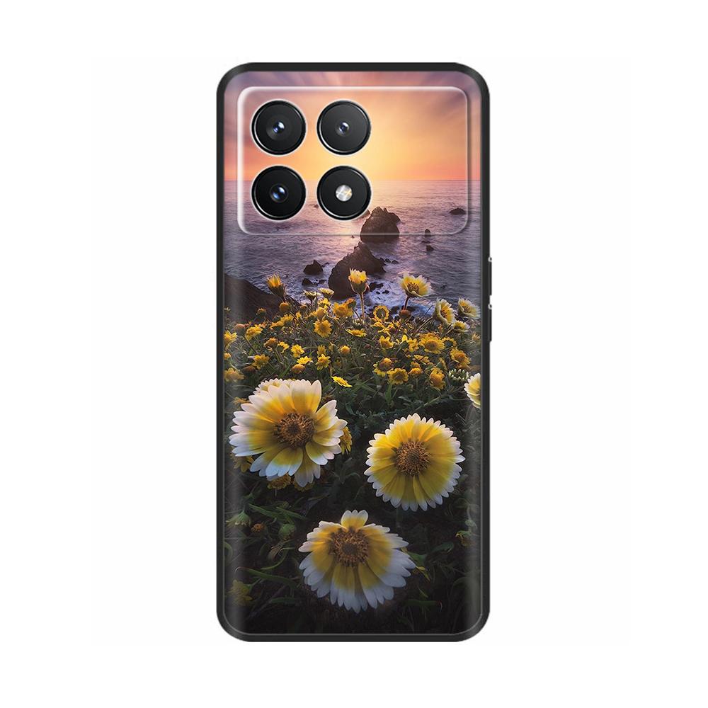 Для Xiaomi Poco F6 Pro Чехол Крышка Для Xiaomi Poco F6 Pro 5G Чехол для телефона Крутой Милый Мягкий Гладкий Жидкий Силикон Fundas Ракушки