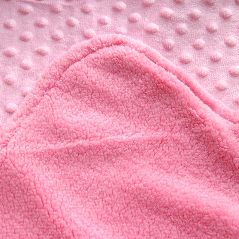 Двухслойный теплый плед для коляски и прогулок Bean Bubble – Мягкий, однотонный дизайн для младенцев