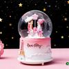 Dreamy Unicorn Crystal Ball Luminous Music Box - Snowflake Gift for Best Friend, Creative Qixi Present
