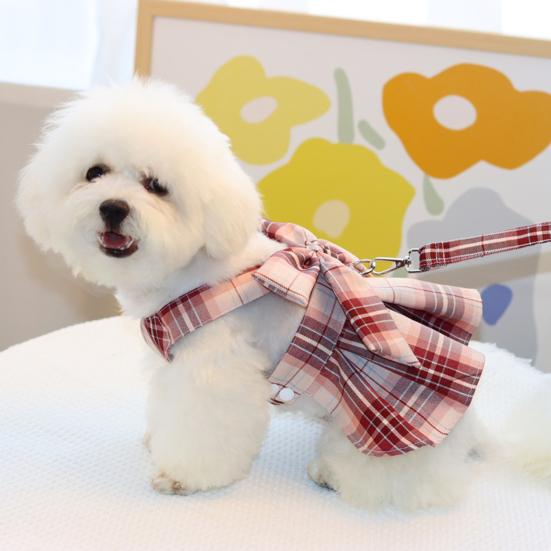 Поводок для собаки в стиле JK, безопасный, мягкий, с бантом, удобный, защита от потери кожи