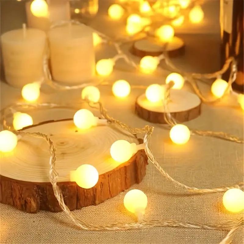 1 шт. сферические гирлянды на батарейках для внутреннего использования, праздничные аксессуары для внутреннего и наружного украшения спальни, вечеринки