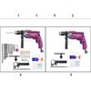 Электрическая ударная дрель 1200 Вт 220 В 2500 об/мин с регулируемой скоростью, сверхмощная, ударная отвертка, дрель с патроном, набор электроинструментов