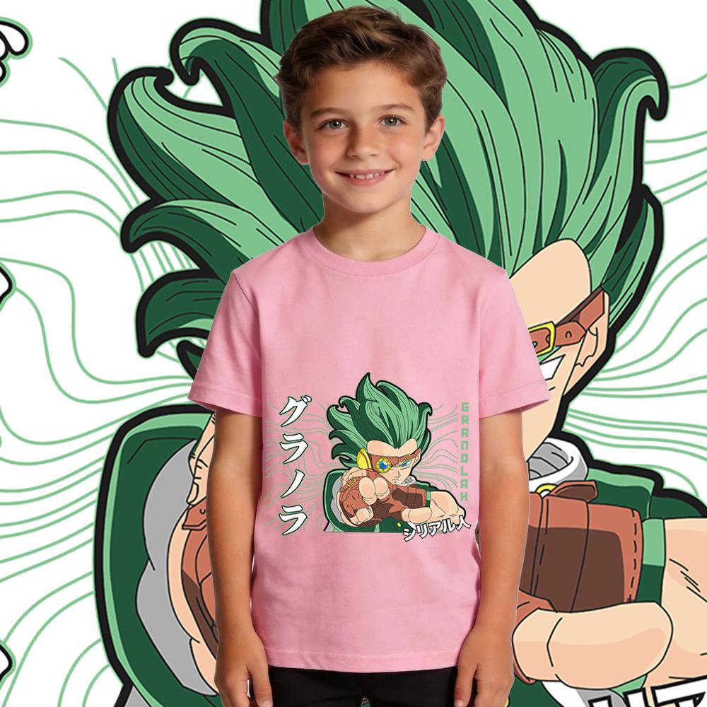 Dbz Granolah Anime Print Cotton T Shirts Boys Girls Casual Summer Top Soft Breathable Kids Clothing