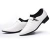 Classic Men Dress Shoes Slip On PU Leather Shoes for Men Plus Size Point Toe Business Casual Men Formal Shoes for Wedding