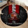 Sunderland A.F Custom Name Round Area Rug,Carpet Rug for Living Room Bedroom Sofa Playroom Decor,Non-slip Floor Mat