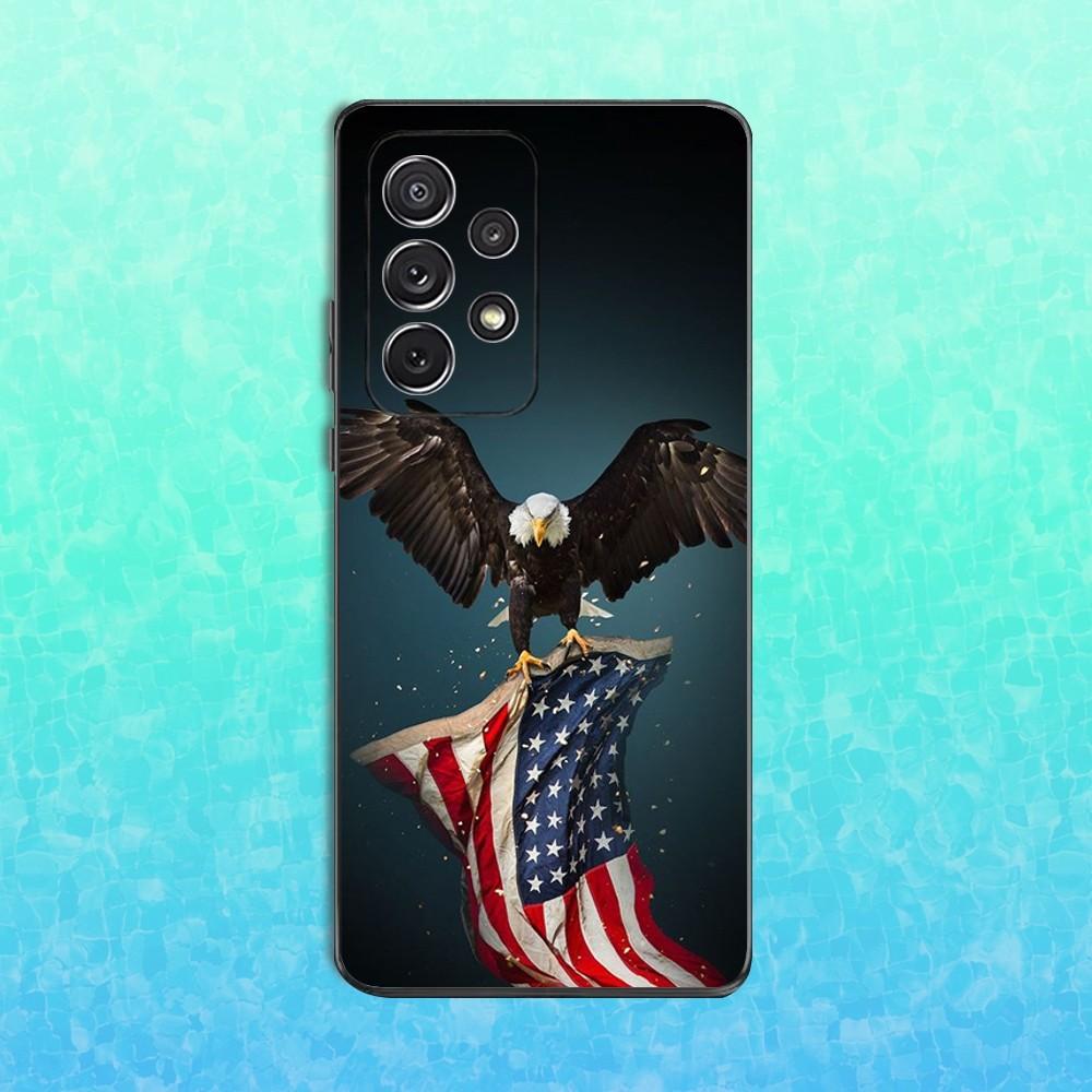Чехол для телефона 'Великие американцы Флаг' для Samsung S25, S24, S23, S22, S21, S20, S10, Ultra, Plus, Lite, FE, Мягкий силиконовый Черный чехол